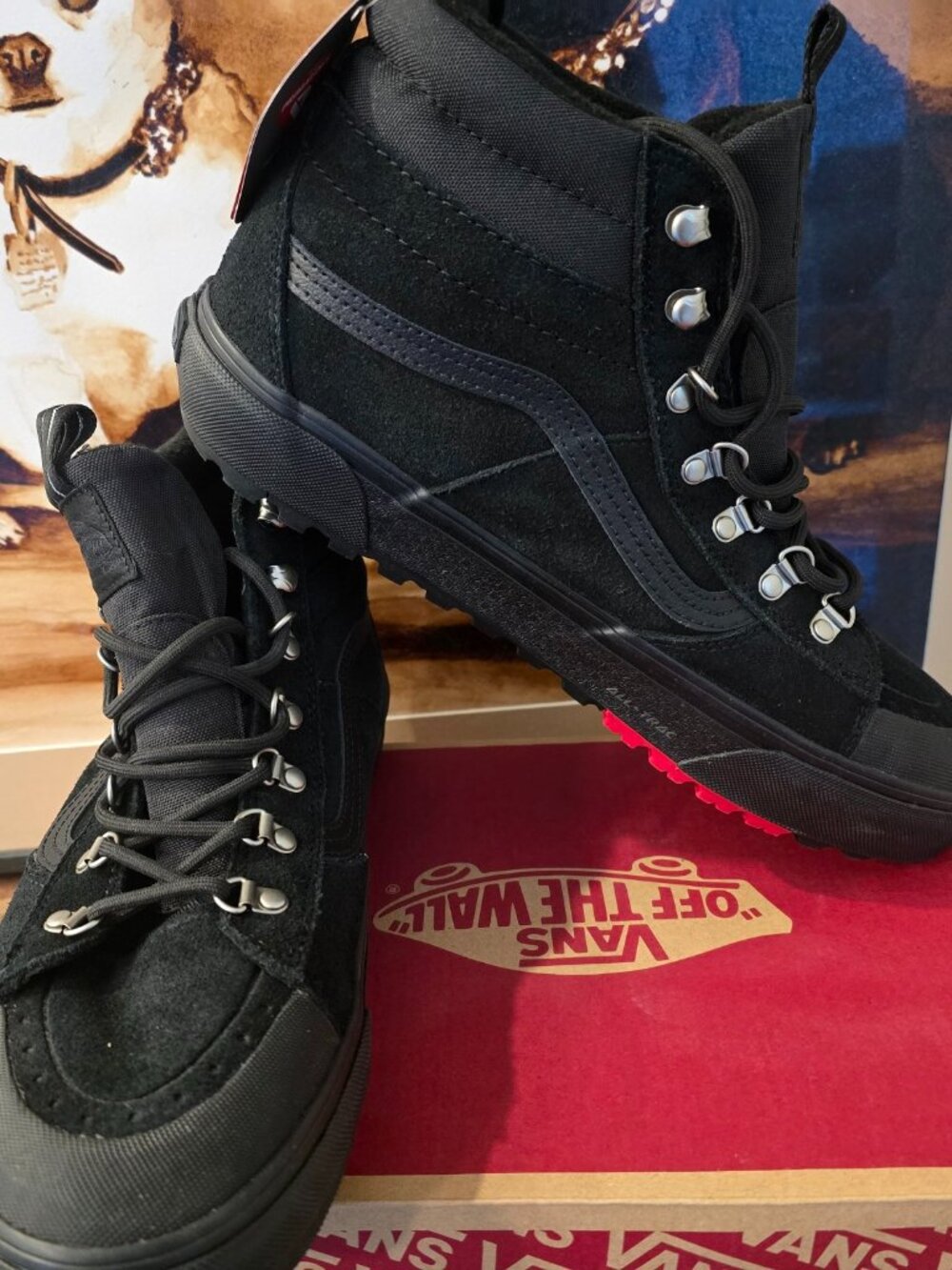Vans Sk8-Hi MTE-2 Dr Waterproof Black VN000CVRBLK Boots Hiking Men's Sz 9.5 NEW